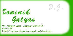 dominik galyas business card